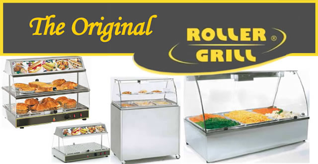 rollergrill-Vitrines met bain-marie